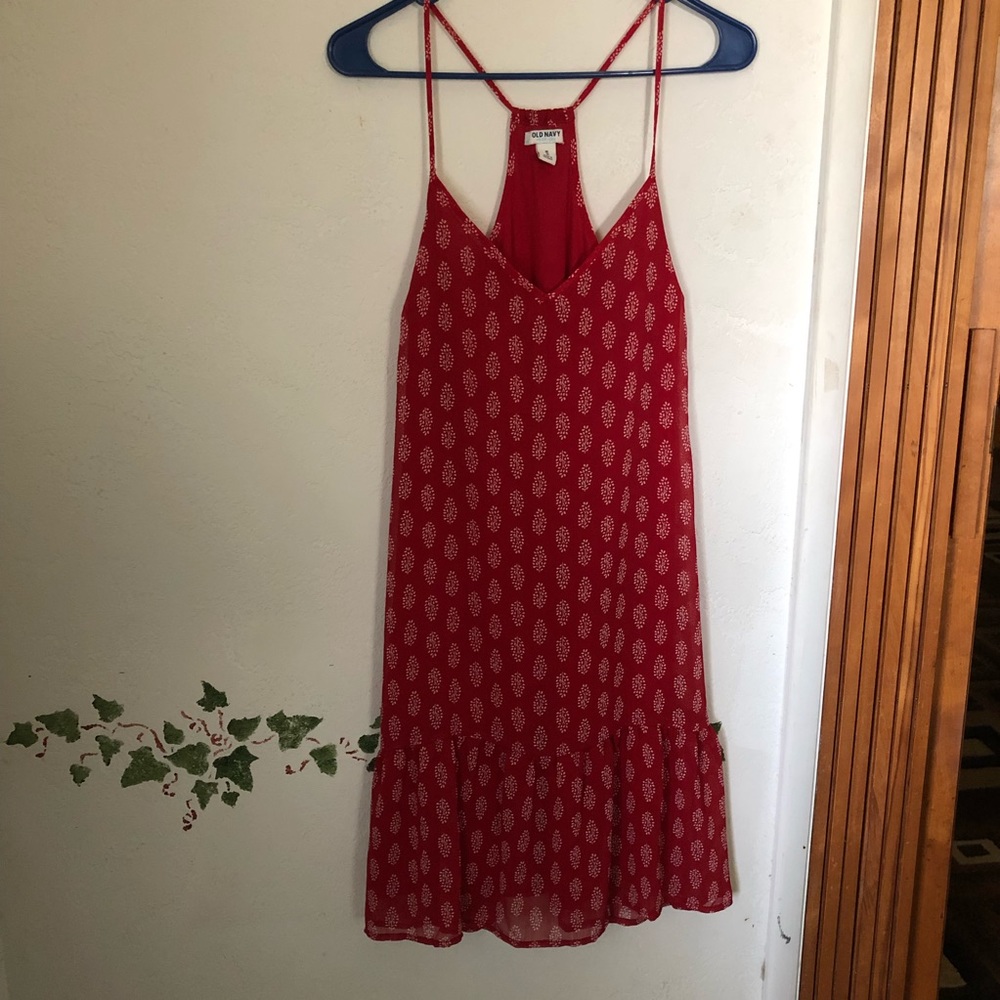 Red Summer Dress Medium Old Navy